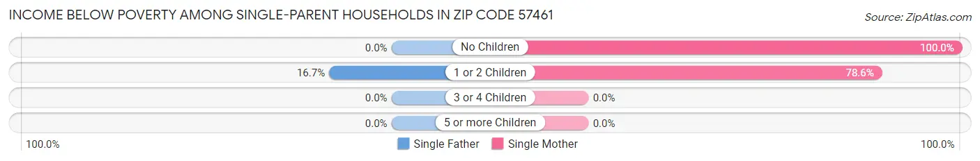 Income Below Poverty Among Single-Parent Households in Zip Code 57461