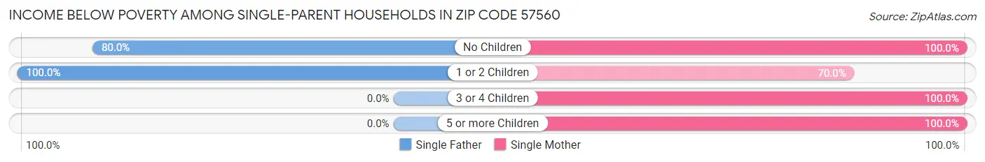 Income Below Poverty Among Single-Parent Households in Zip Code 57560