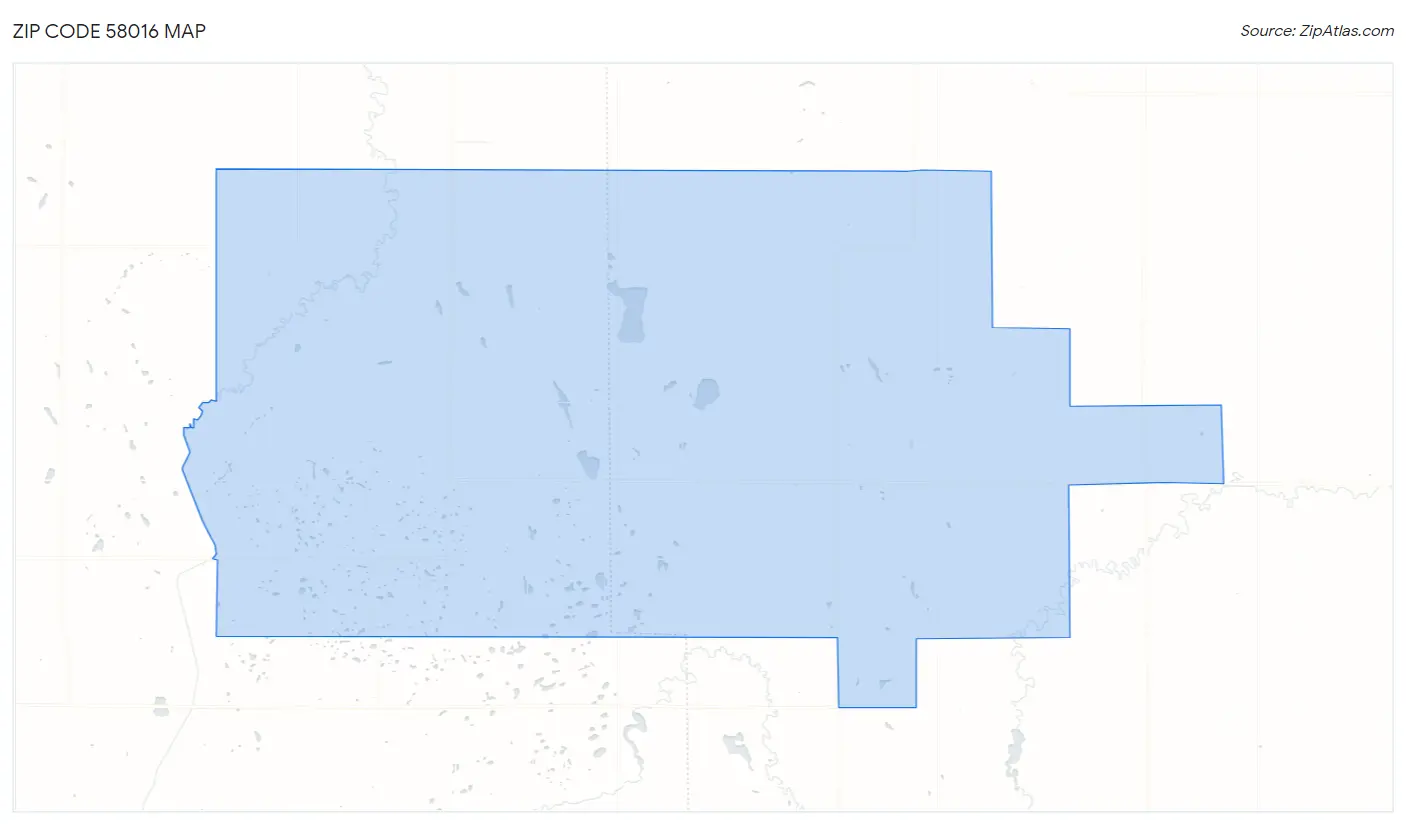 Zip Code 58016 Map