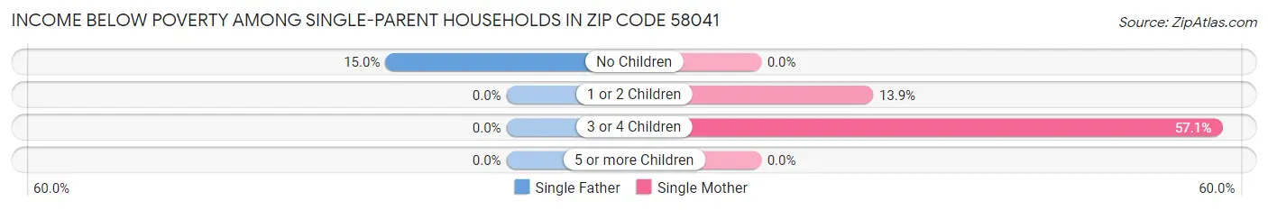 Income Below Poverty Among Single-Parent Households in Zip Code 58041