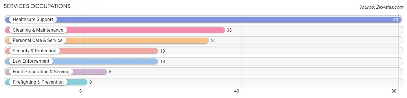 Services Occupations in Zip Code 58045