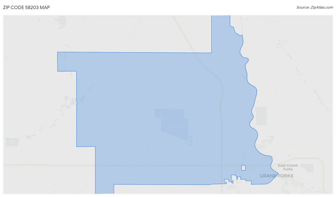 Zip Code 58203 Map