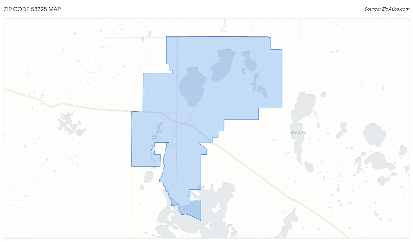 Zip Code 58325 Map