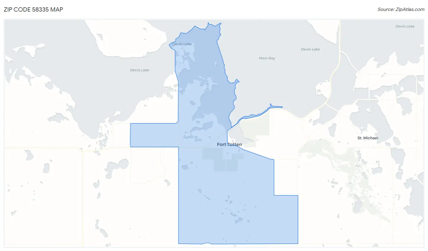 Zip Code 58335 Map