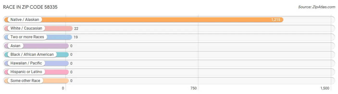 Race in Zip Code 58335