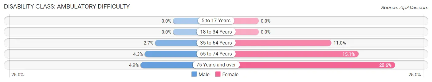 Disability in Zip Code 58413: <span>Ambulatory Difficulty</span>