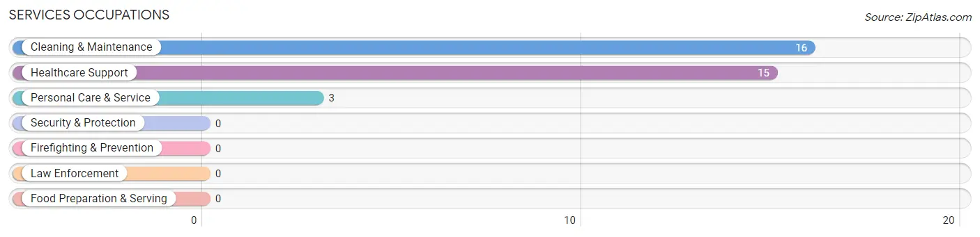 Services Occupations in Zip Code 58428