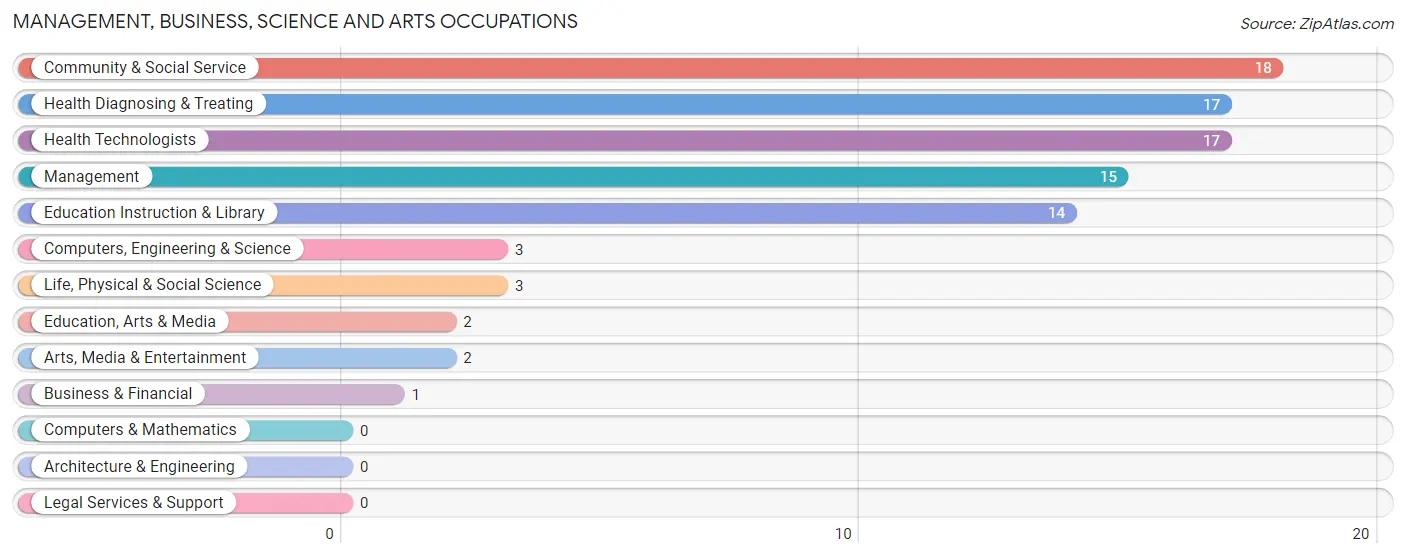 Management, Business, Science and Arts Occupations in Zip Code 58789