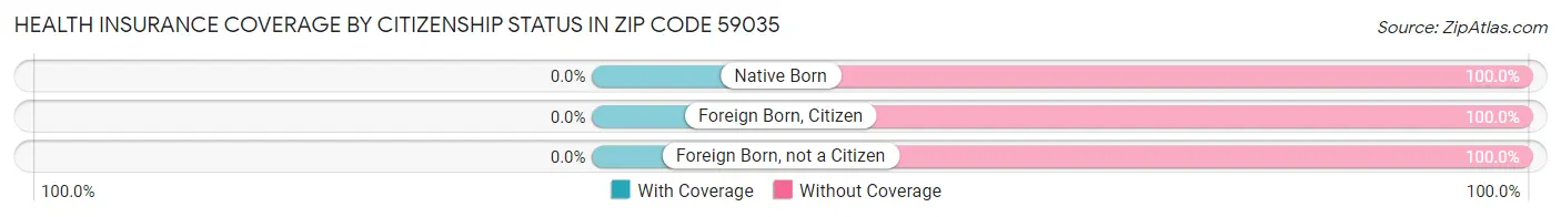 Health Insurance Coverage by Citizenship Status in Zip Code 59035