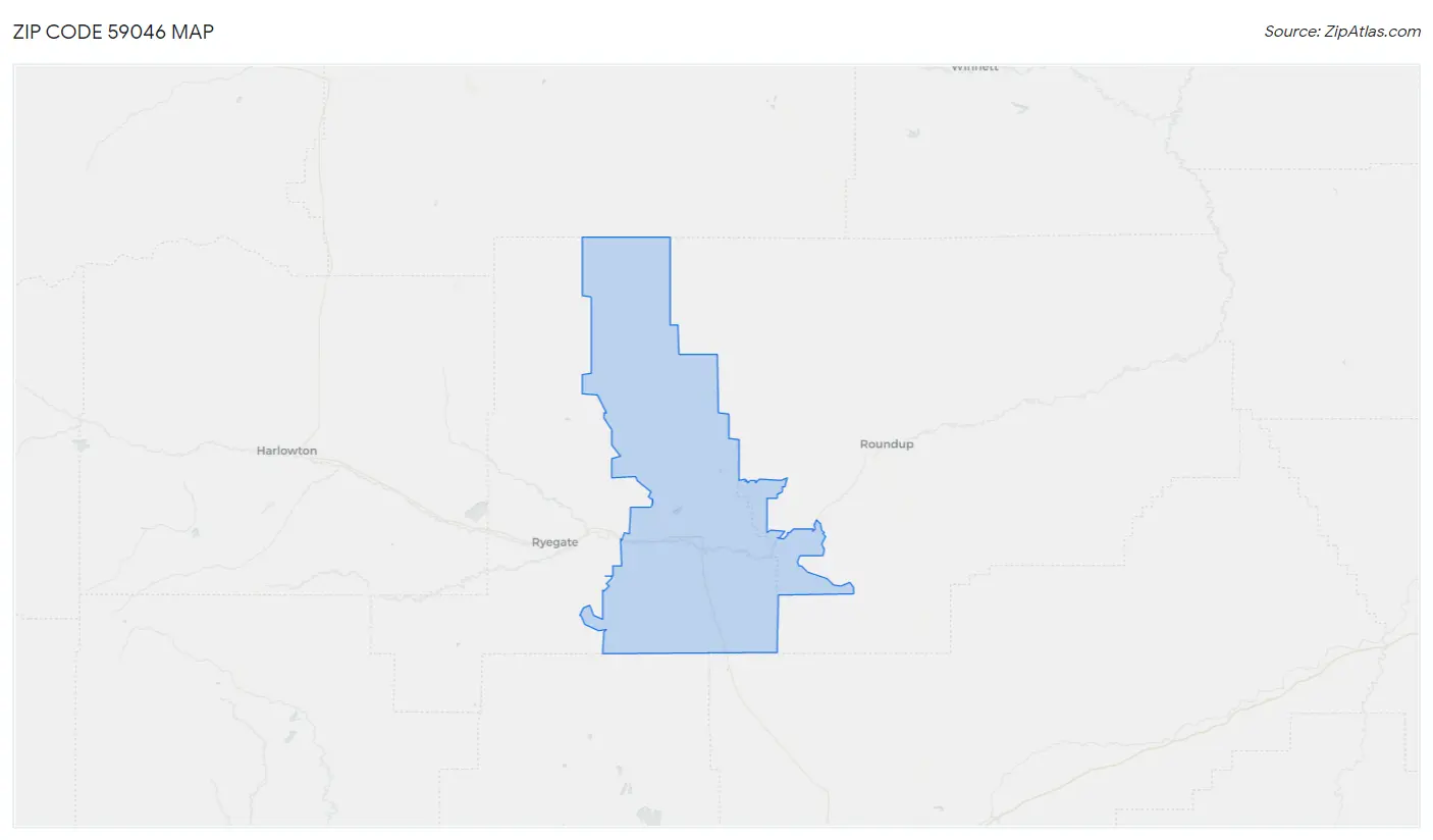 Zip Code 59046 Map