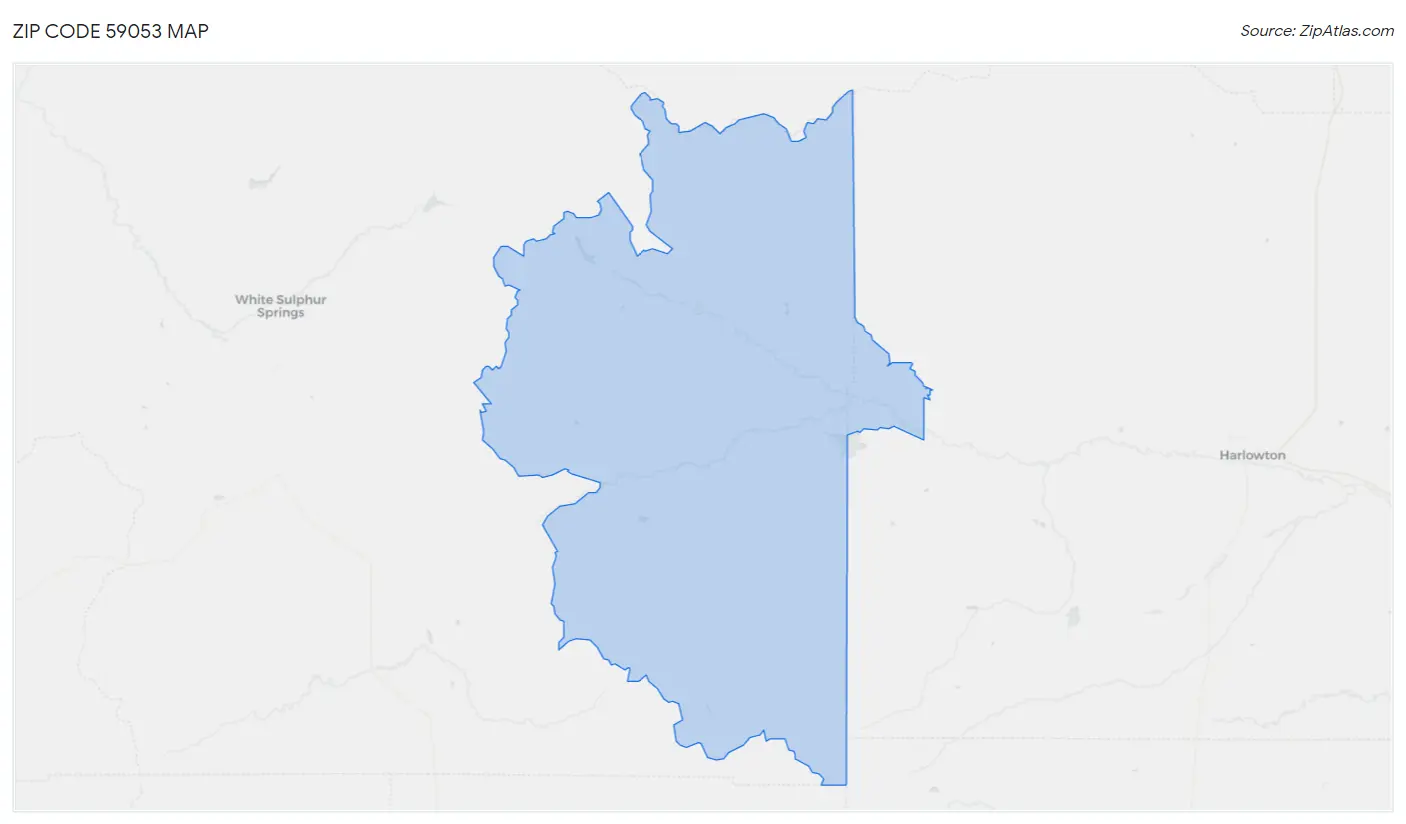 Zip Code 59053 Map