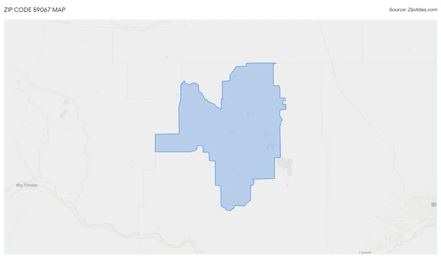 Zip Code 59067 Map