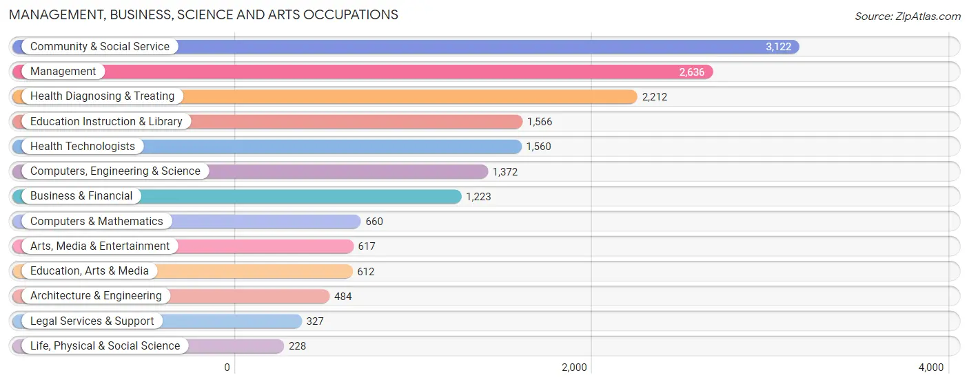 Management, Business, Science and Arts Occupations in Zip Code 59102