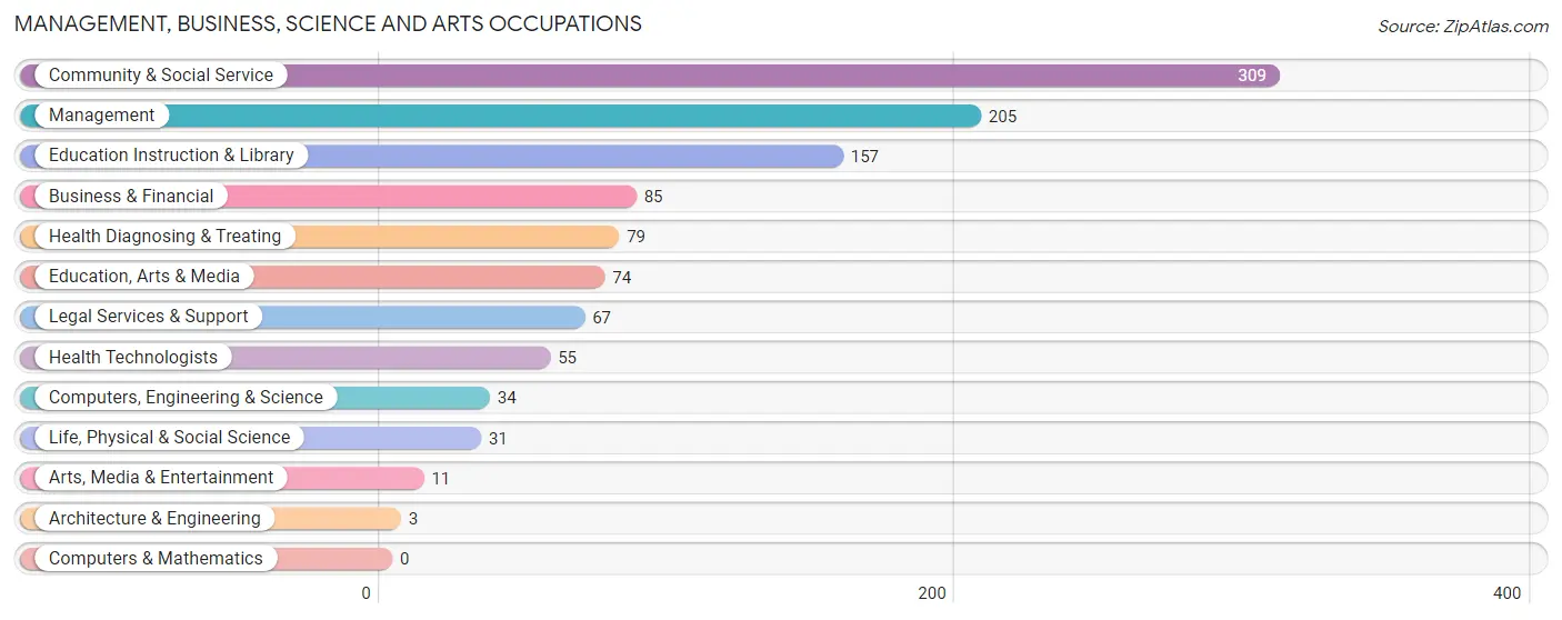 Management, Business, Science and Arts Occupations in Zip Code 59201