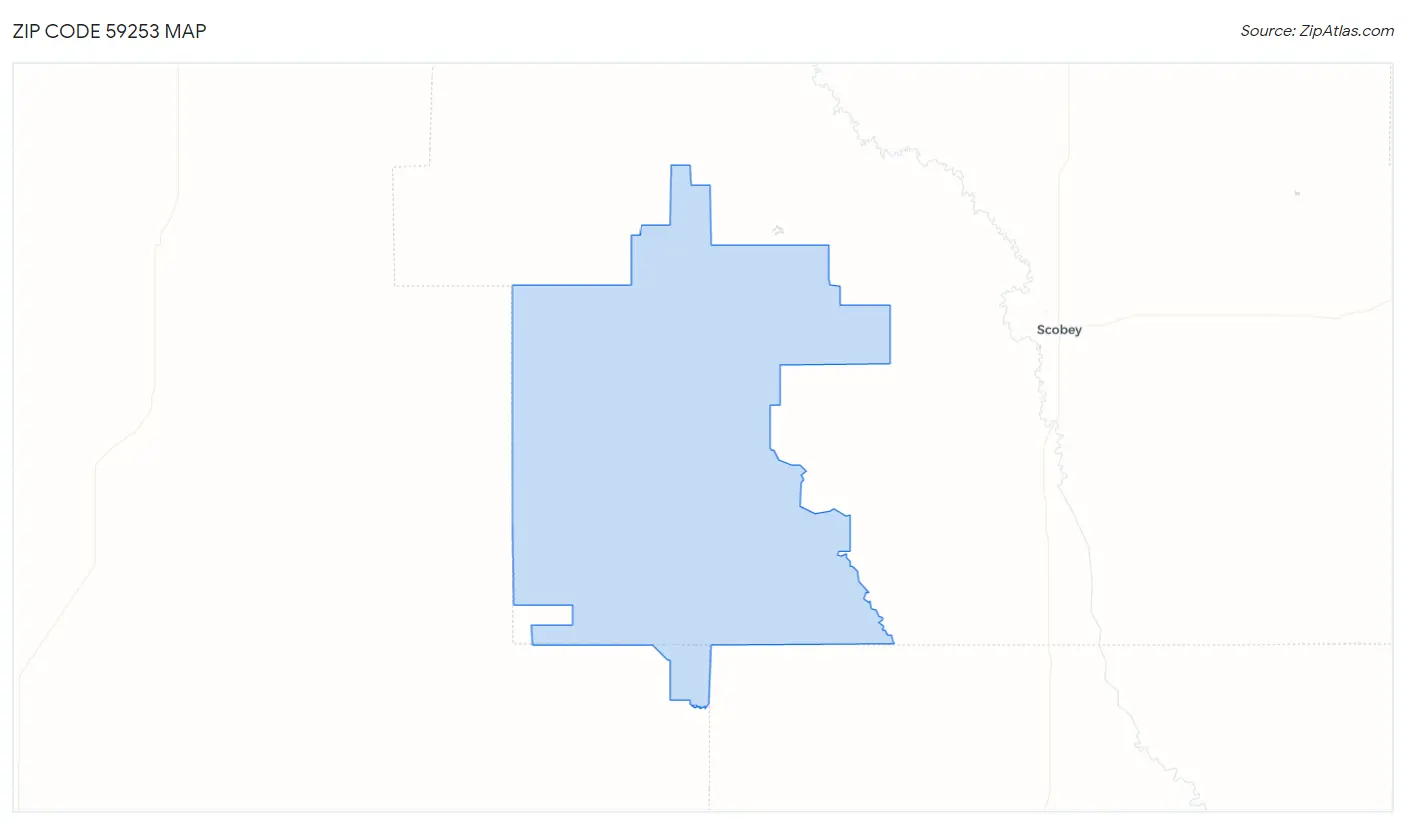 Zip Code 59253 Map