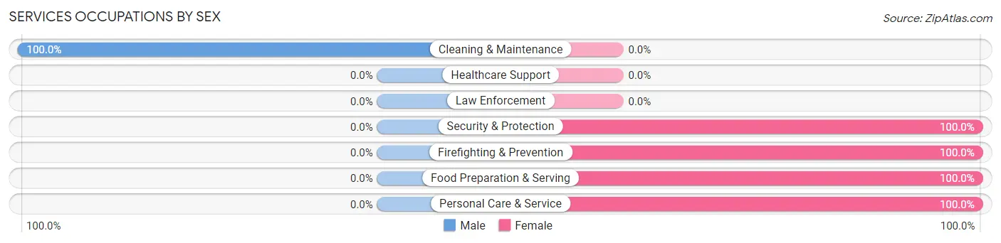 Services Occupations by Sex in Zip Code 59447