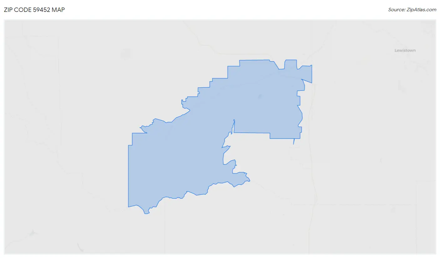 Zip Code 59452 Map