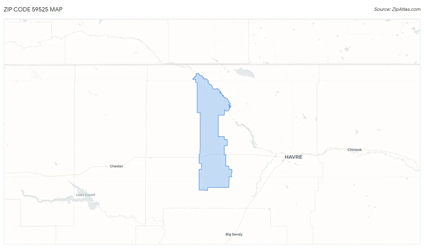 Zip Code 59525 Map