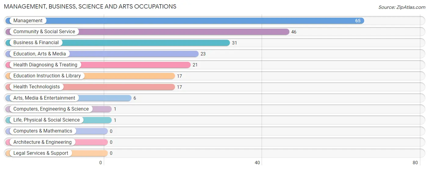 Management, Business, Science and Arts Occupations in Zip Code 59754