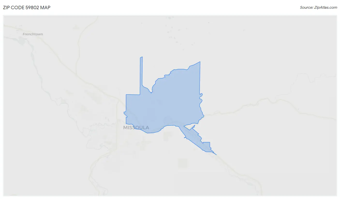 Zip Code 59802 Map