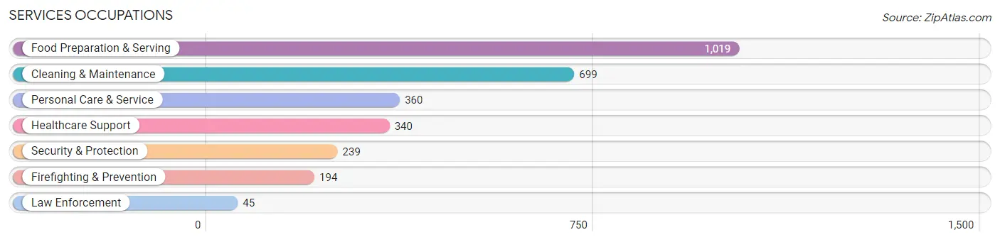 Services Occupations in Zip Code 59802