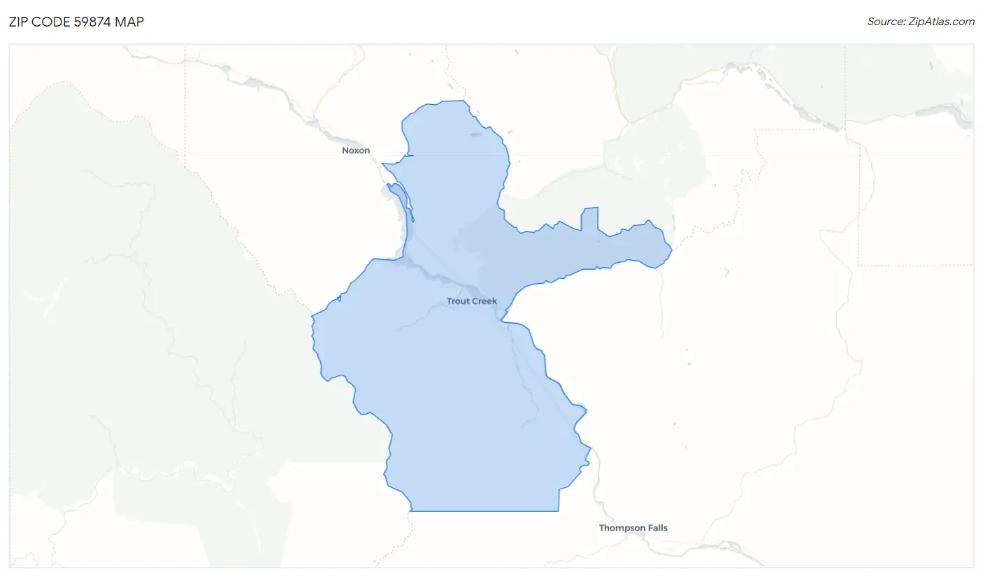 Zip Code 59874 Map