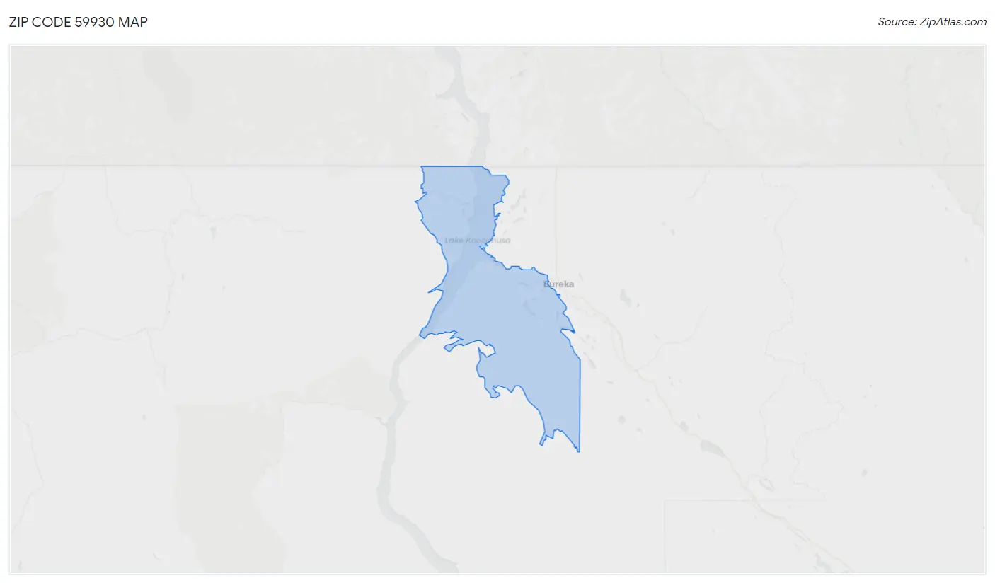 Zip Code 59930 Map