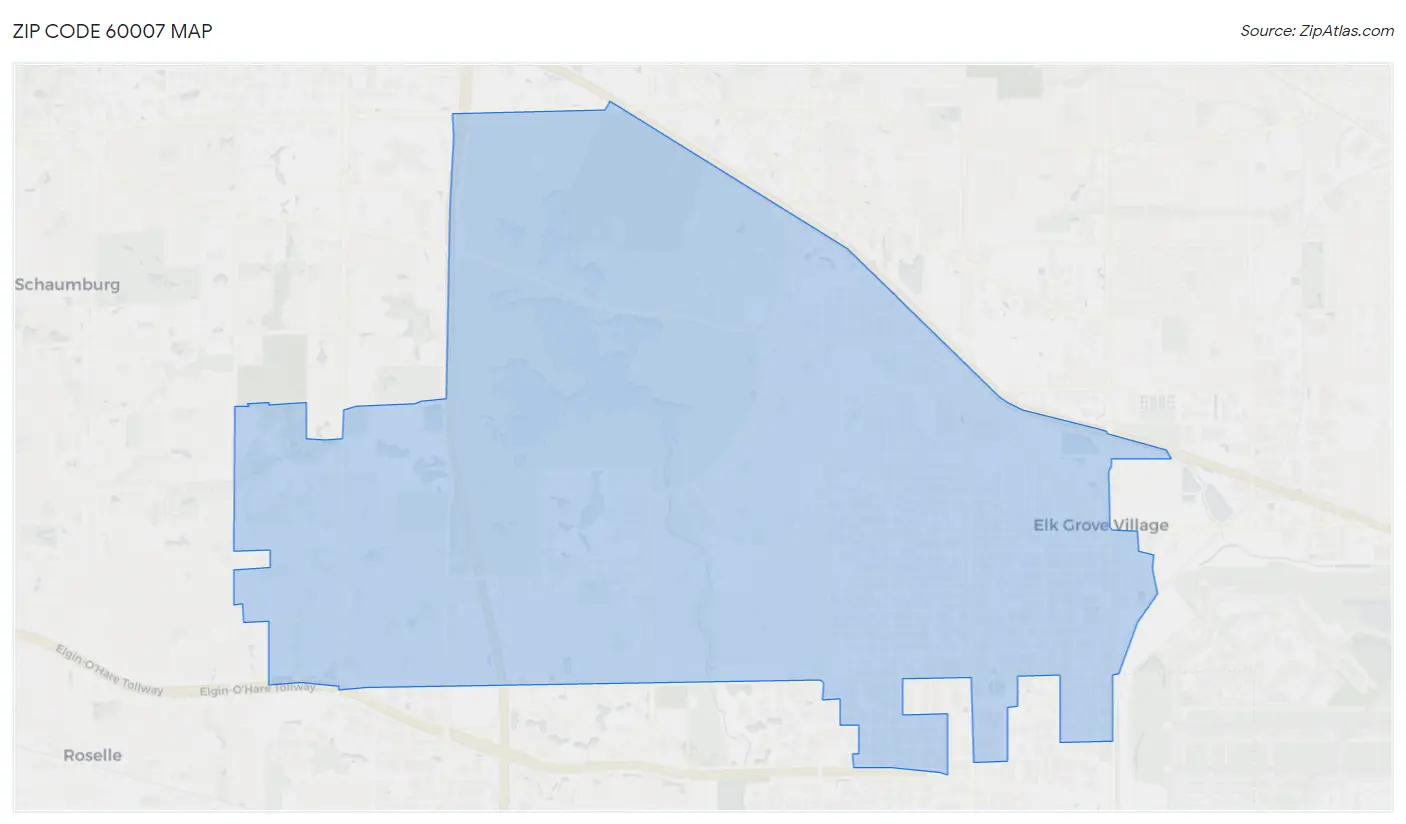 Zip Code 60007 Map