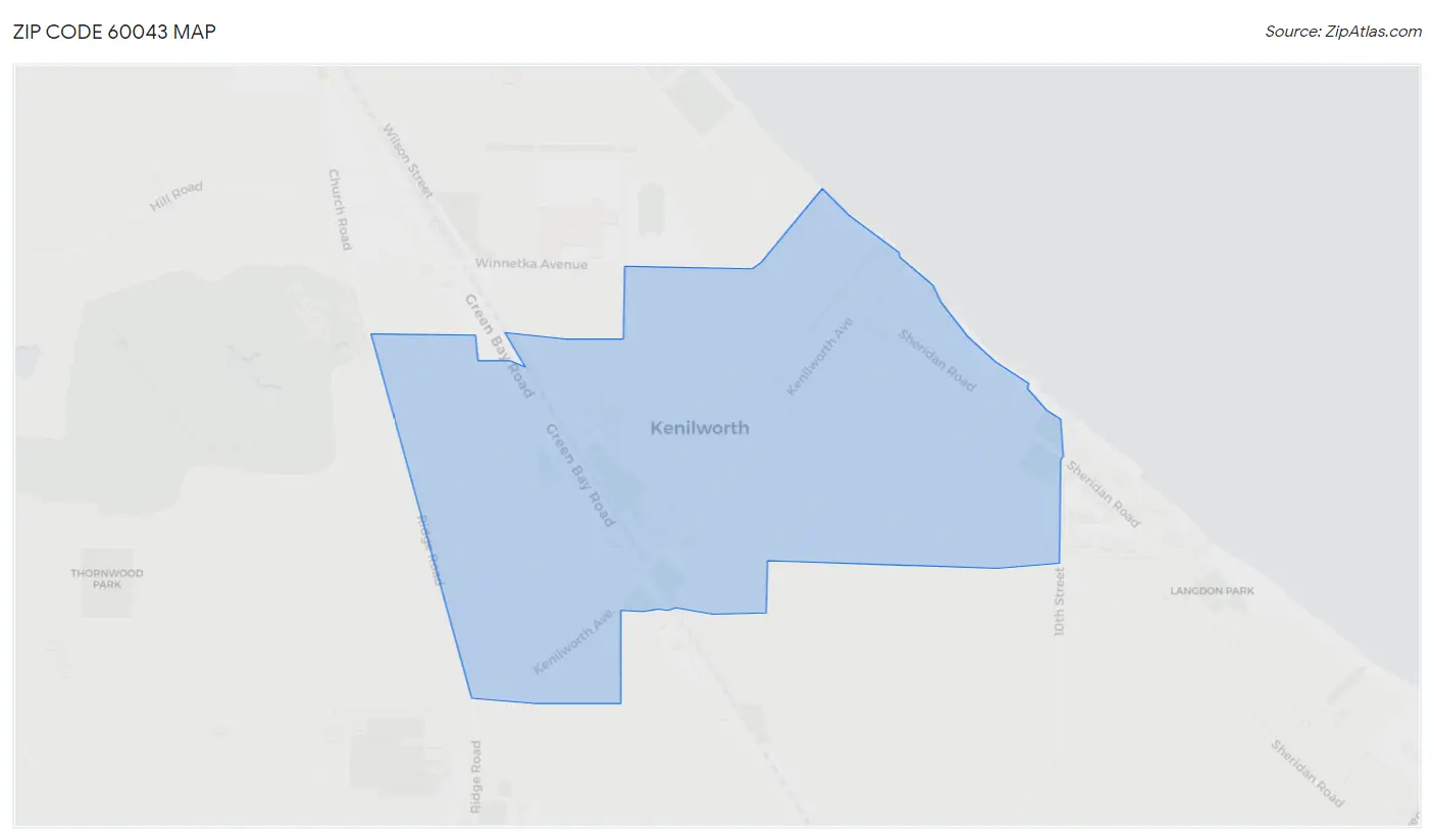 Zip Code 60043 Map