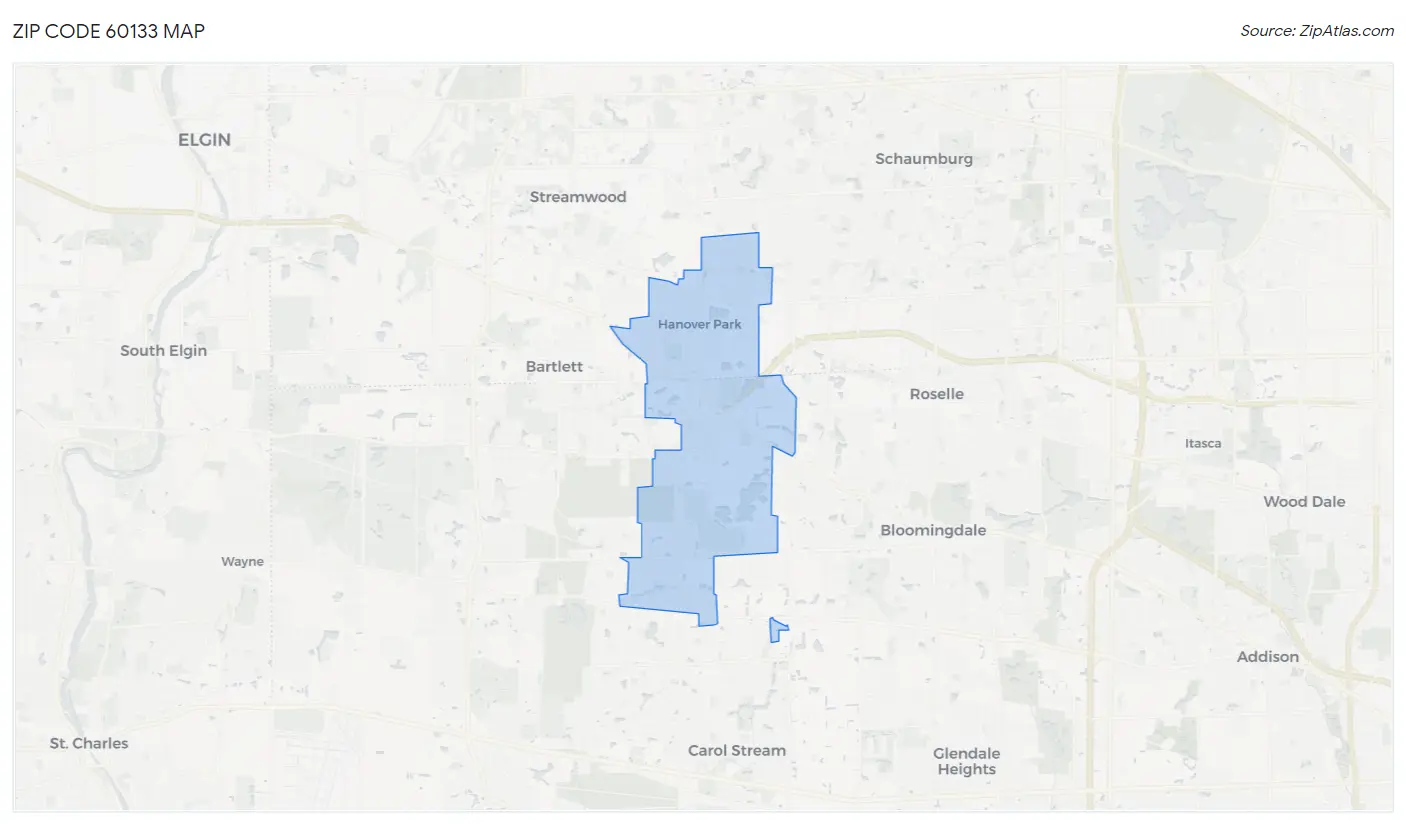 Zip Code 60133 Map