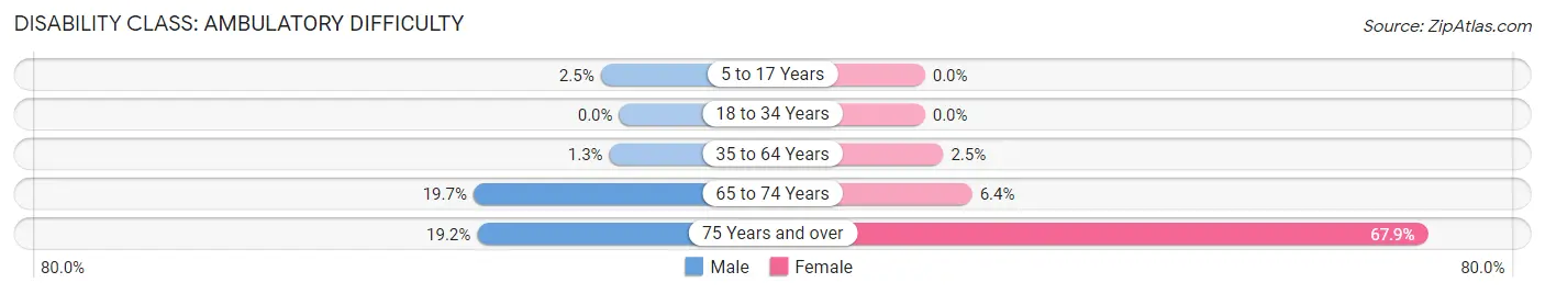 Disability in Zip Code 60447: <span>Ambulatory Difficulty</span>