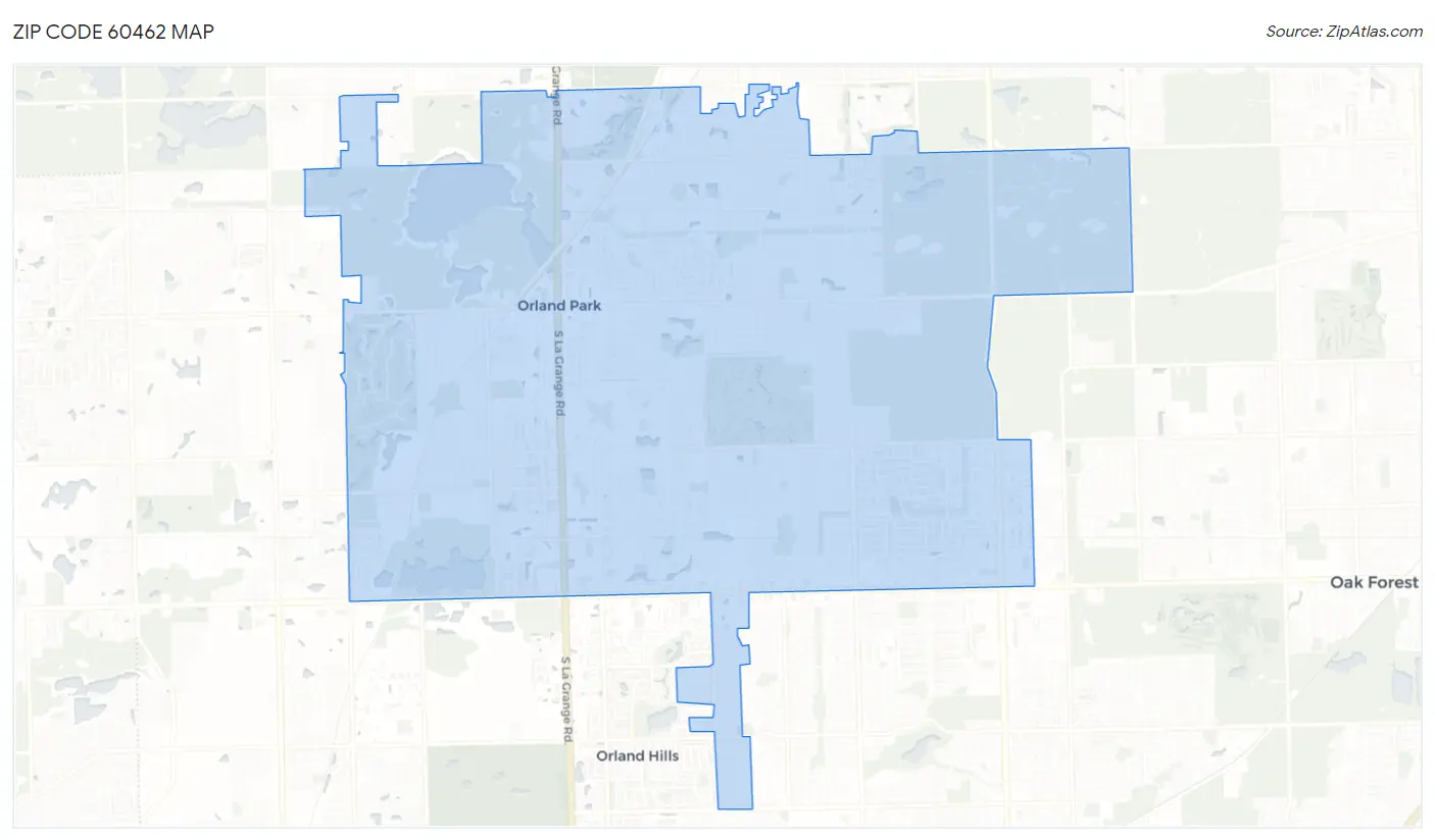 Zip Code 60462 Map