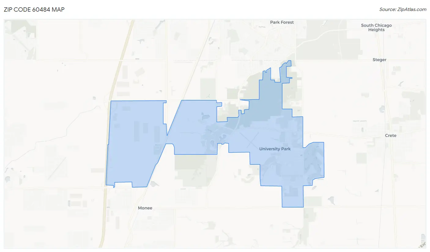 Zip Code 60484 Map