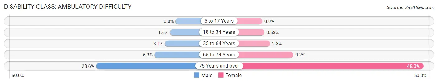 Disability in Zip Code 60487: <span>Ambulatory Difficulty</span>