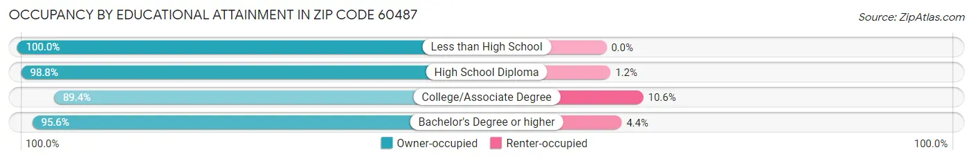 Occupancy by Educational Attainment in Zip Code 60487