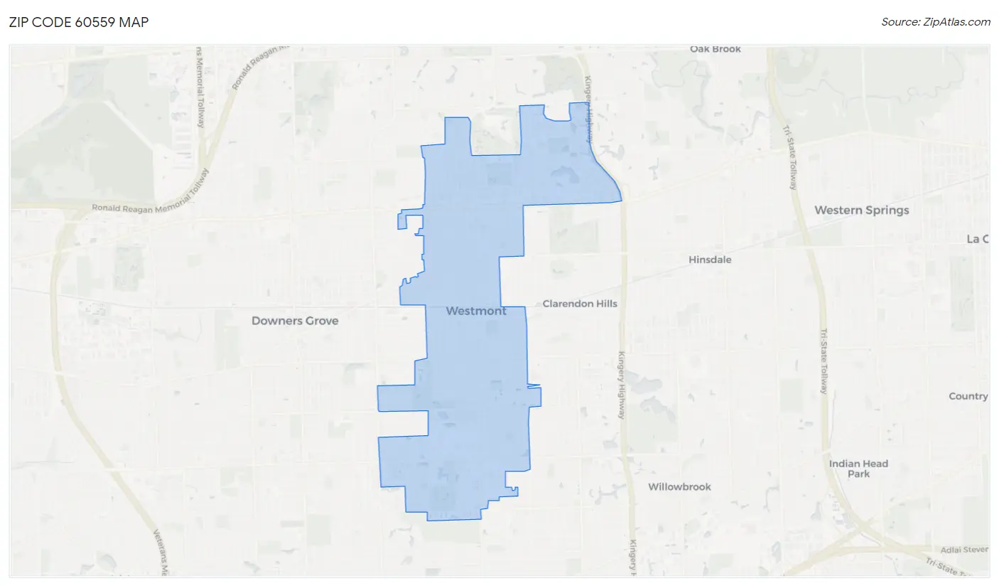 Zip Code 60559 Map