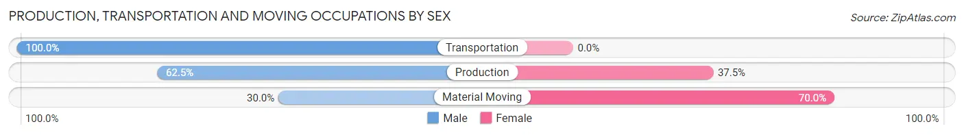Production, Transportation and Moving Occupations by Sex in Zip Code 60948