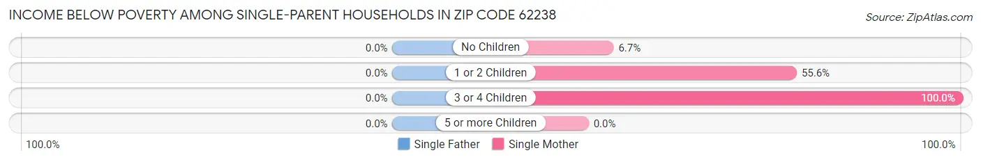 Income Below Poverty Among Single-Parent Households in Zip Code 62238