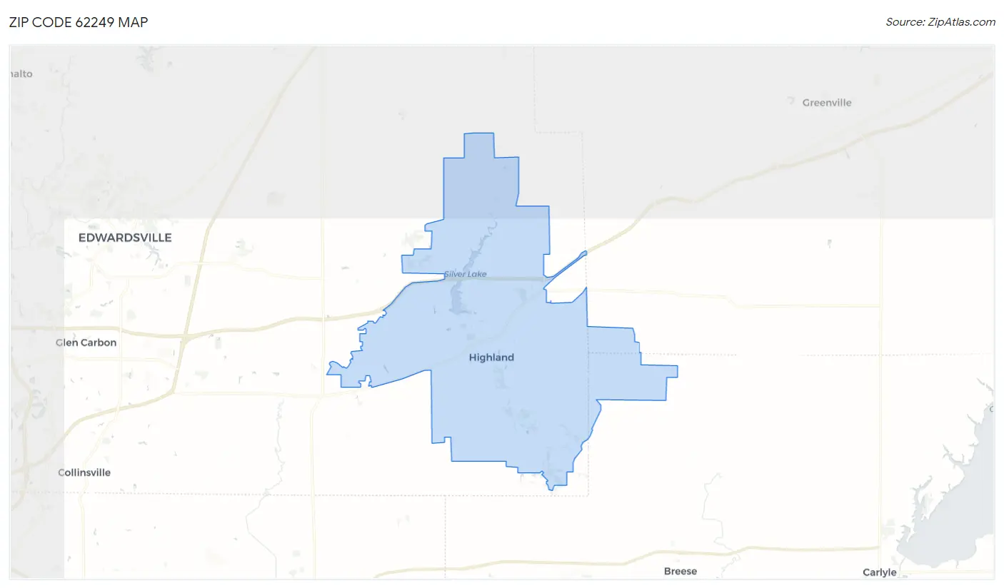 Zip Code 62249 Map