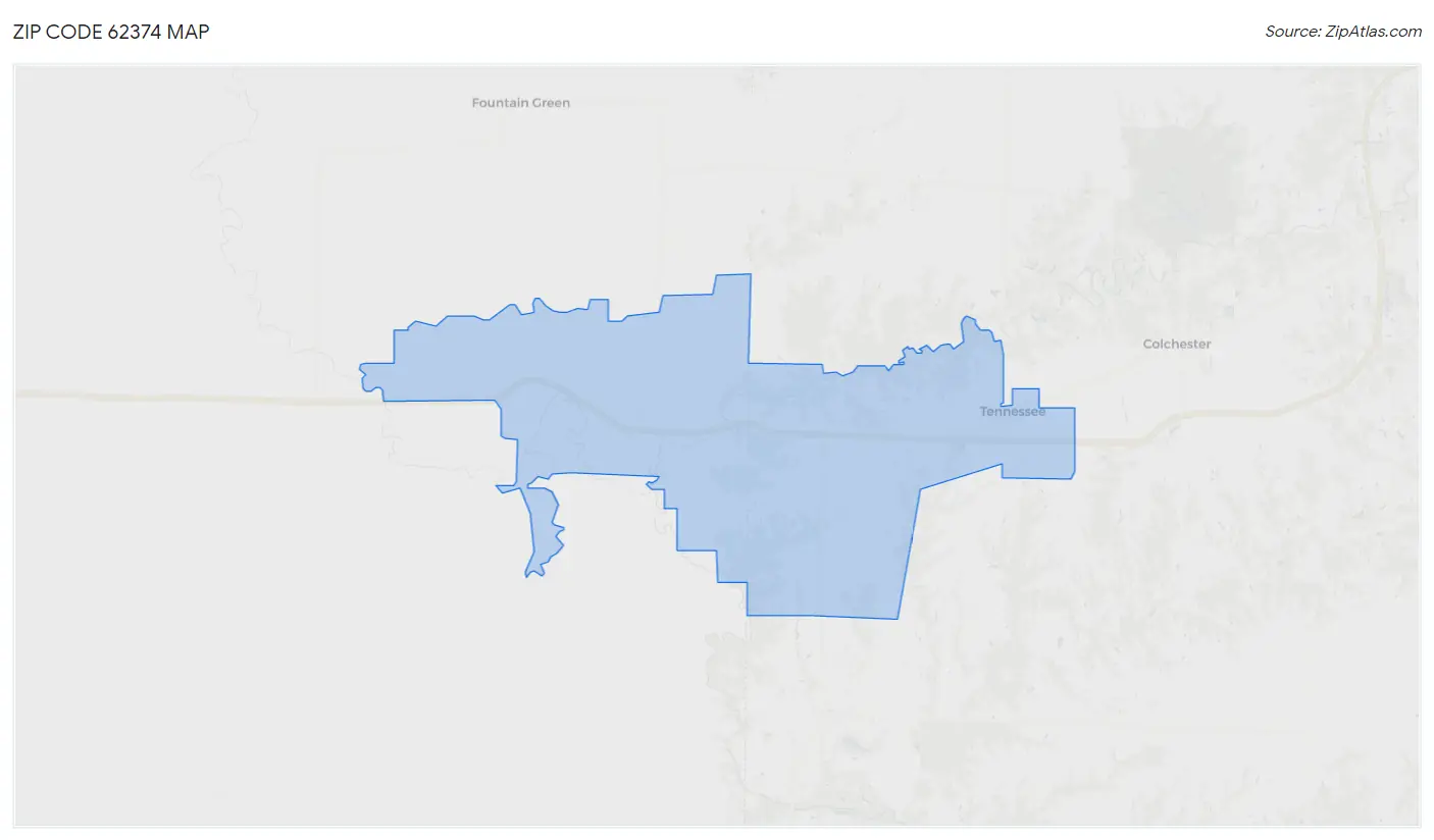 Zip Code 62374 Map