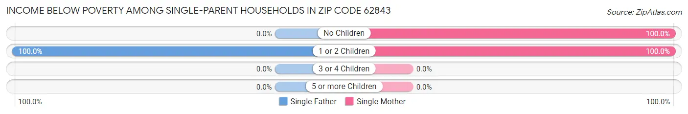 Income Below Poverty Among Single-Parent Households in Zip Code 62843