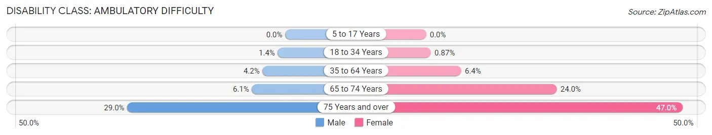 Disability in Zip Code 63026: <span>Ambulatory Difficulty</span>