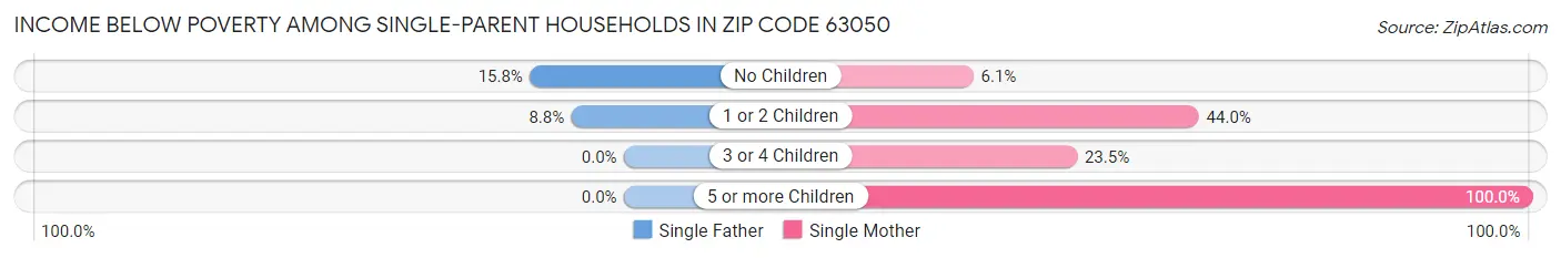 Income Below Poverty Among Single-Parent Households in Zip Code 63050