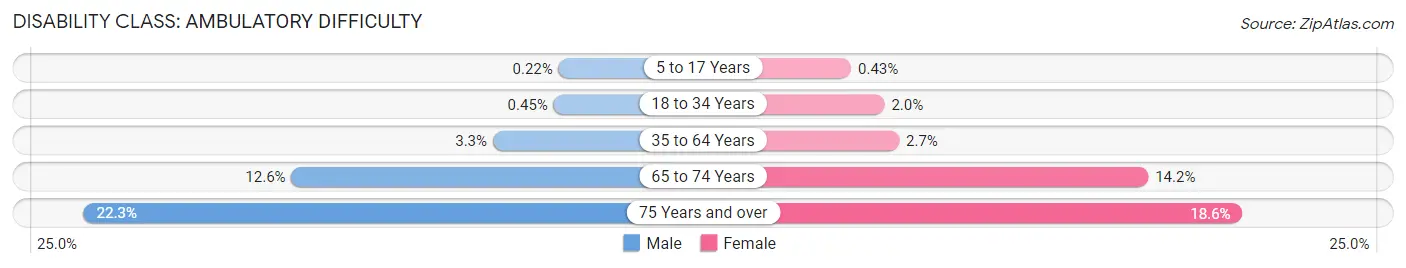 Disability in Zip Code 63368: <span>Ambulatory Difficulty</span>