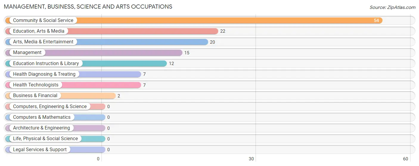 Management, Business, Science and Arts Occupations in Zip Code 63454