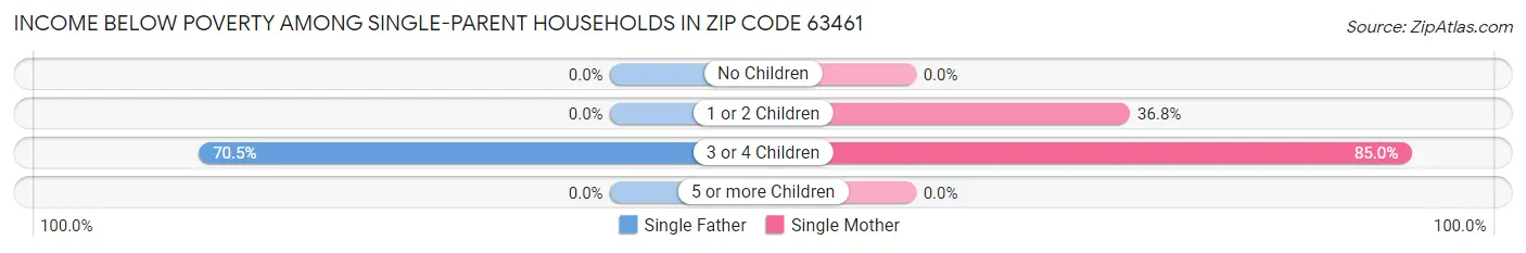 Income Below Poverty Among Single-Parent Households in Zip Code 63461