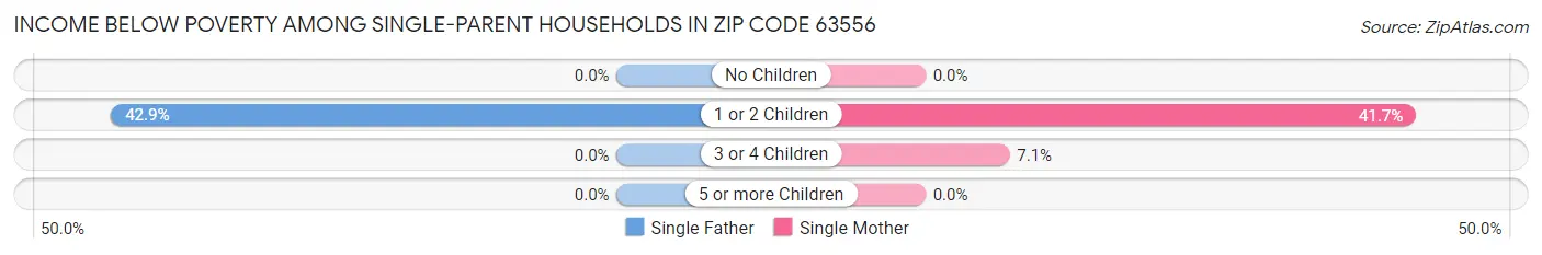 Income Below Poverty Among Single-Parent Households in Zip Code 63556