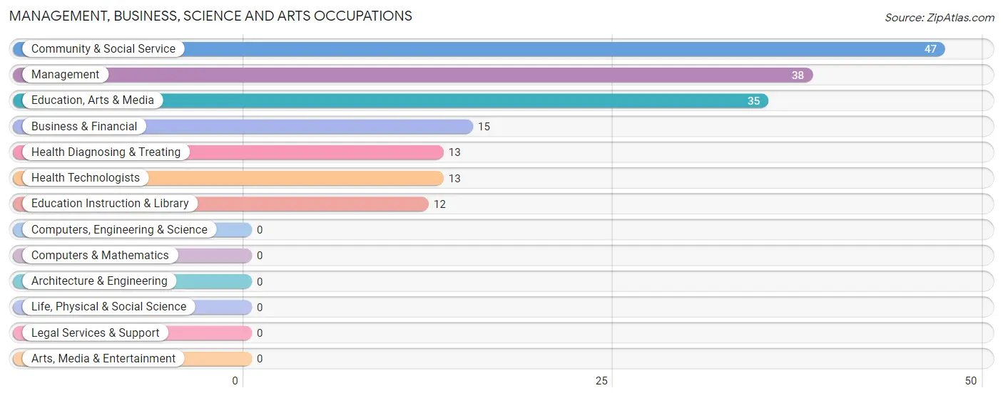 Management, Business, Science and Arts Occupations in Zip Code 63747