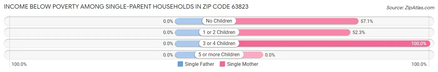 Income Below Poverty Among Single-Parent Households in Zip Code 63823