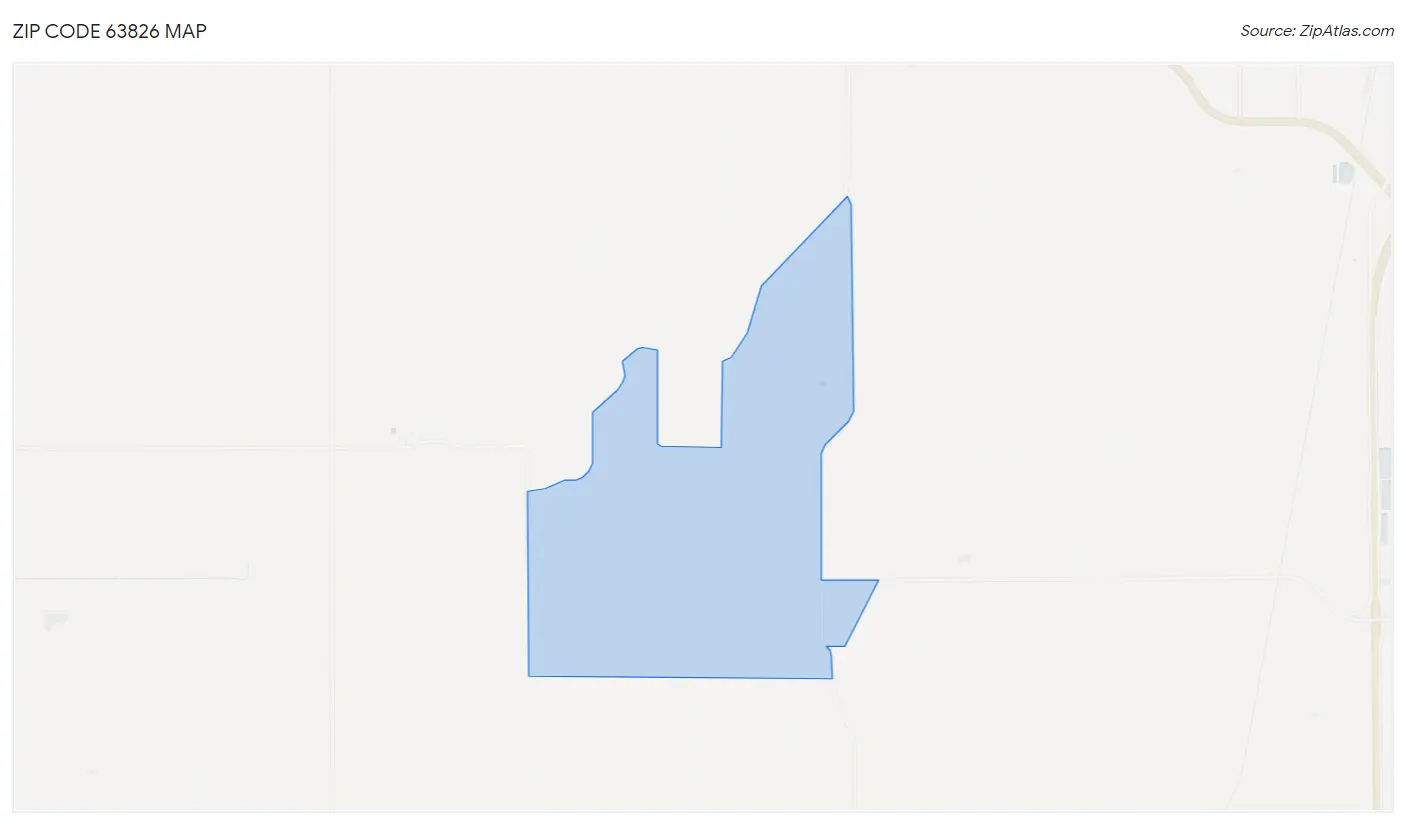 Zip Code 63826 Map